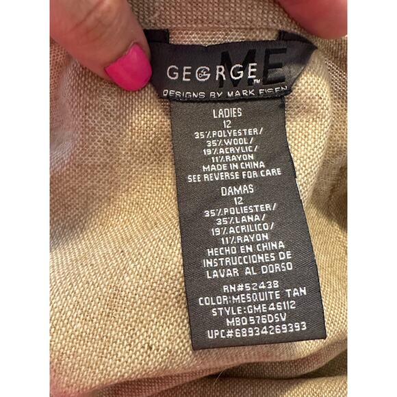 George beige knee length skirt size 12 - Picture 3 of 8